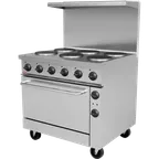 image of BakeMax BMPLS7KE031 Range, Electric, 36"W X 37.6"D X 57"H, (6) Burners