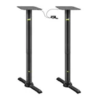 image of FLAT Tech CT2067 KT22 Adjustable Height Cast Iron Restaurant Table Base, 22" End Base, 3" Pneumatic Column