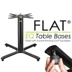 image of FLAT Tech CT2068 Dining Height KX36 EQ Table Base, 36x36 Base, 4 Dia. Column, Cast Iron, Powder Coat Finish