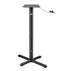 image of FLAT Tech CT2069 KX2230 Adjustable Height Cast Iron Restaurant Table Base, 22x30 Cross Base, 3 Dia. Pneumatic Column