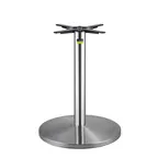 image of FLAT Tech CT4005 22" Round Dining Height Table Base, 3" Column, Cast Iron, 304 Stainless Steel Plated