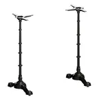 image of FLAT Tech CT4206 Bar Height PT23 Table Base, Cast Iron, Powder Coat Finish, 22" End Base, 30"x47" Tabletop