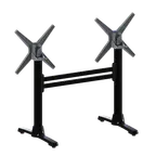 image of FLAT Tech CT4314 ST22 Dining Height 22" Double End Table Base, Aluminum, Black Finish