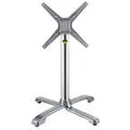 image of FLAT Tech CT4330 Aluminum Sx26 Dining Height Table Base, 26" Cross Base, Polished Finish