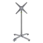 image of FLAT Tech CT4333 Bar Height SX26 Table Base, 26" Cross Base, Aluminum, Polished Finish