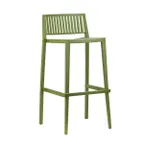 image of G & A 949 Amarante Outdoor Barstool, Resin Back and Seat, Armless Slat Style