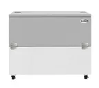 image of Koolmore KM-MC49-HDC 49" Milk Cooler, 12‑Crate, Side Doors, Steel Exterior Interior LED 4" Casters