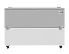 image of Koolmore KM-MC58-HDC 58" Milk Cooler, 16‑Crate Glass Doors, Steel Body, 4" Casters, ETL‑Sanitation