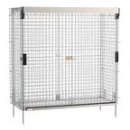 image of Metro SEC56C-SL Super Erecta Chrome Stationary Security Unit with Sliding Door(s)