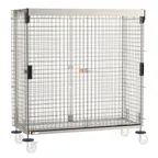 image of Metro SEC56S-SD-SL Super Erecta® Mobile Stainless Steel Security Unit, 65"W X 28-1/2"D X 62"H