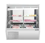 image of Migali C-DS-4 Deli Display Case 48.1"W x 55.4"H 22.5 cu ft Stainless, 2 Shelves, LED & Temp Control