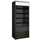 image of Omcan USA 48480 30" Vertical Open Air Merchandiser in Black, 5 Shelves, 15.5 cu. ft.