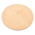 image of Omcan USA 81217 Cutting Board – Round 15-7/10" Diameter, 1/2" Thick Beech Plywood, 8 Carved Slices