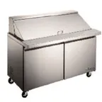 image of Supera PSTX-61-MT 60.2" 2-Door Mega Top Sandwich and Salad Prep Table, 24 Pans, Stainless Steel