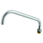 image of T&S Brass 114X Big-Flo Nozzle, Swivel, 12" Long, Standard, Plain End Outlet