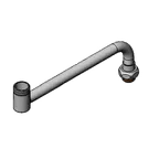 image of T&S Brass 152X Nozzle, Swivel, 9" Long, Back Section, Low=Lead, Ansi, Nsf