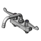 image of T&S Brass 5F-4CWX06 Equip Workboard Faucet, 4" Oc Deck Mount, 6" Swing Nozzle