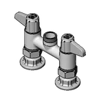 image of T&S Brass 5F-4DLS00 Equip Base Faucet, Swivel, 4", Less Nozzle, Deck Mount