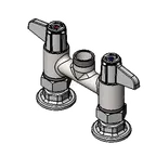 image of T&S Brass 5F-4DLX00 Equip Faucet, 4", Deck Mount, Less Nozzle, Swivel Base