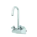 image of T&S Brass 5F-4WLX03 Equip Faucet, 4" Wall Mount, 3" Swivel Gooseneck