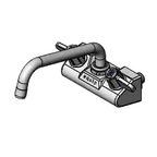 image of T&S Brass 5F-4WLX08 Equip Faucet, 4" Wall Mount, 8" Swing Nozzle, Lever Handles