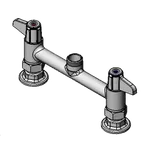 image of T&S Brass 5F-8DLX00 Equip Faucet, 8" Centers, Deck Mount, Less Nozzle
