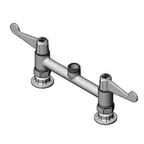 image of T&S Brass 5F-8DWX00 Equip Faucet, Swivel, 8", Deck Mount, Pedestal, Less Nozzle
