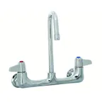 image of T&S Brass 5F-8WLX03 Equip Faucet, 8" Centers, Wall Mount, 3" Rigid Gooseneck