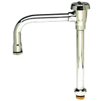 image of T&S Brass B-0407-03 Swivel Vacuum Breaker Gooseneck, 8-3/4" X 9-1/4"H X 4-3/4"D