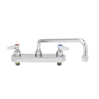 image of T&S Brass B-1123-CR Faucet Workboard, Swivel, Deck Mount, 12" Long, Standard