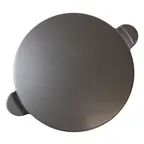 image of Winco GPS15H-G Old Stone 15" Glazed Pizza Stone with Handles, Round, Grey, Old Stone