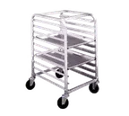 image of Winholt AL-1806-H Aluminum 6-Pan Mobile Intermediate Height Sheet Pan Rack w/ 5" Casters