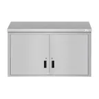 image of Koolmore KM-WMC-1548-S Commercial Wall Cabinet, 48"W x 15"D x 33"H, Stainless Steel, Hinged Doors, Locking, NSF