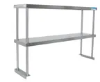 image of BK Resources BK-OSD-1284 Double Overshelf, Table Mount, 84"W X 12"W X 31-1/4"H
