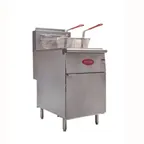 image of Hubert 16929 21" Floor Model Gas Deep Fryer Full Pot Natural Gas 100 Ibs 150.000 BTU