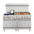 image of Koolmore KM-CRG364-NG Commercial Range, 60"W, (3) 20, 000 Btu Burners