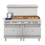 image of Koolmore KM-CRG482-NG Commercial Range, 60"W, (4) 20, 000 Btu Burners