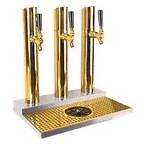 image of Micro Matic BS-SKY-3PVDKR Station, 18" x 19", Glycol‑Cooled, 3 × 2½" Columns, Drip Pan & Rinser