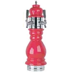 image of Micro Matic CT100-2 Bar Draft Beer Tower, 7-3/8" Dia x 24-3/8" H, Ceramic Air‑Cooled 2 Brass Faucets