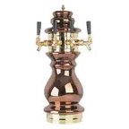 image of Micro Matic CT400-4 Beer Tower, Countertop, 9" Dia x 24-7/8" H, Ceramic, 4 Brass‑Body Faucets