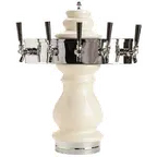 image of Micro Matic CT400E-5 Braumeister Draft Beer Tower, Countertop, 9" Dia, Brass Faucets, 5-Tap