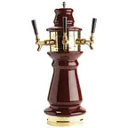 image of Micro Matic CT500-3 Vienna Draft Beer Tower, Countertop, 7-1/2" x 25" 3 Brass Taps, 15-1/8" Clearance