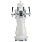 image of Micro Matic CT500-4 Beer Tower, 7½" Dia x 25" H, Counter Air‑Cooled, 4 Brass Faucets, 15⅛" Clearance