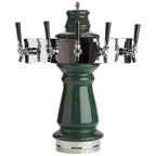 image of Micro Matic CT500E-5 Vienna Draft Beer Tower, 7½" Dia x 25" H, Air‑Cooled, Ceramic, 5‑Tap Brass
