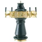 image of Micro Matic CT500E-6 Draft Beer Tower, 7½" Dia x 25" H, 6 Brass‑Body Faucets, 15⅛" Clearance