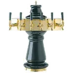 image of Micro Matic CT500E-6KR Vienna Draft Beer Tower, 7½" Dia x 25" H, Glycol‑Cooled, 6 Faucets, 4‑6 Tap