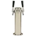 image of Micro Matic D4743DTKR Beer Tower, 3" Dia x 12" H, Glycol‑Cooled, 2 Faucets, Finish, NSF Certified