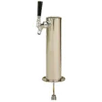 image of Micro Matic D4743S Draft Beer Tower, Countertop, 3" Dia x 12-1/4" H, Air‑Cooled, Steel Chrome Faucet