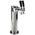 image of Micro Matic D4743SGPSS Beer Shotgun Tower, Countertop, Air‑Cooled, 3" Dia X12‑1/4" H, Steel, 2‑Tap