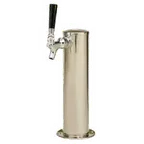 image of Micro Matic D4743TKR Draft Beer Tower, CT, 3"x12-1/4" H, 4-1/2" Base, Glycol-Cooled, 1 Tap, NSF